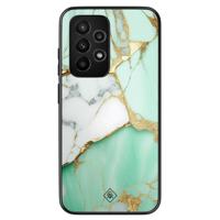 Samsung Galaxy A53 hoesje - Marmer mint goud - thumbnail
