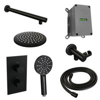 Inbouw Regendouche Set Brauer Black Edition Wanduitloop Ronde Hoofddouche 20 cm Met Handdouche 3 Standen Mat Zwart Brauer - thumbnail