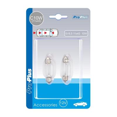 Pro+ Autolamp 12 Volt - 10 Watt. - SV8,5 11X43 - 2 Stuks