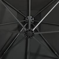 Zweefparasol met paal en LED-verlichting 250 cm antracietkleur - thumbnail