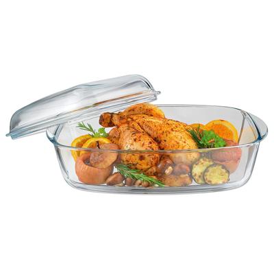 Pyrex schaal met deksel 4,3+2,2l