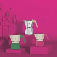 Italiaans koffiezetapparaat - PEZZETTI - FUTUREXPRESS - Aluminium - 6 kopjes - Groen - thumbnail