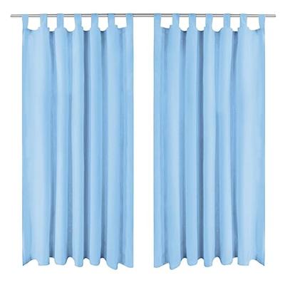 VidaXL Micro-satijnen gordijnen met lussen 140x175 cm turquoise 2 st VidaXL Micro-satijnen gordijnen met lussen 140x175 cm turquoise 2 st