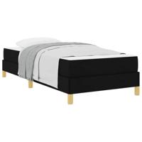 Boxspring bed Zwart, Bruin 80 x 200 cm Stof, Engineered Hout - thumbnail