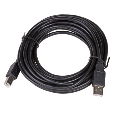 Akyga AK-USB-18 USB-kabel USB 2.0 USB-A stekker, USB-B stekker 5.00 m Zwart