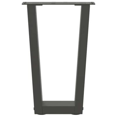 Eettafelpoten 2 st V-vormig 38x(42-43,3) cm staal antraciet Eettafelpoten 2 st V-vormig 38x(42-43,3) cm staal antraciet