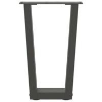 Eettafelpoten 2 st V-vormig 38x(42-43,3) cm staal antraciet - thumbnail