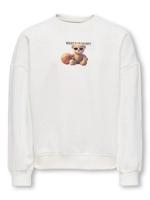 Kids ONLY winter sweater meisjes - wit - KogBila - oversize fit - thumbnail