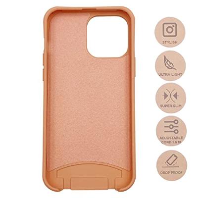 Høyde - iPhone 13 Pro Max - Telefoonhoes met koord - Oranje Høyde - iPhone 13 Pro Max - Telefoonhoes met koord - Oranje