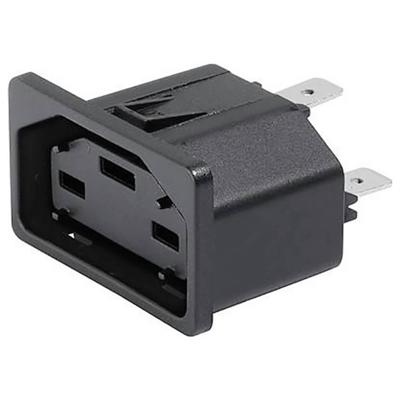Schurter 3-104-044 Apparaatstekker (koud) Bus, recht Totaal aantal polen: 3 + PE 8.8 mA Zwart 1 stuk(s) Piece
