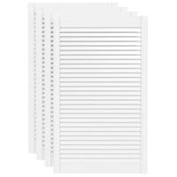 Kastdeuren met lamellen 4 st 99,3x59,4 cm grenenhout wit - thumbnail