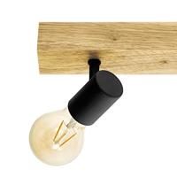 EGLO Townshend 3 Oppervlak-spotverlichting Zwart, Bruin - thumbnail