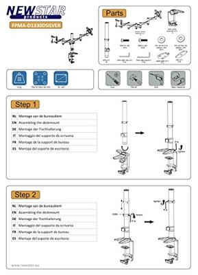 Neomounts Monitorarm FPMA-D1330DSILVER - thumbnail