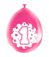 Party Ballonnen Hoera 1 Jaar - 8 Stuks - thumbnail