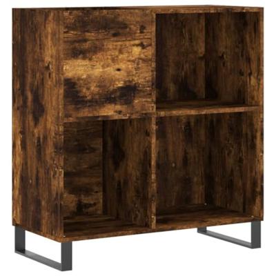 Platenkast 84,5x38x89 cm bewerkt hout gerookt eikenkleurig Platenkast 84,5x38x89 cm bewerkt hout gerookt eikenkleurig