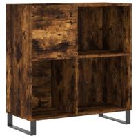Platenkast 84,5x38x89 cm bewerkt hout gerookt eikenkleurig - thumbnail