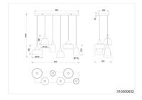 Trio Design hanglampChiraz zwart 6-lichts - 310500632 - thumbnail