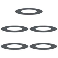 VidaXL Geschikt voor platte boomringen 5 pcs antraciet ø40 / 70 cm staal - thumbnail