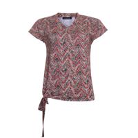T-shirt blouson met v-hals - thumbnail