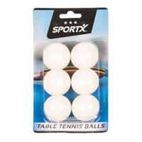 SportX Tafeltennisballen 4 cm 6 Stuks Wit - thumbnail