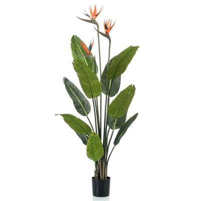 Emerald kunstplant met pot en bloemen strelitzia 120 cm