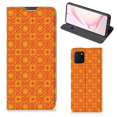 Samsung Galaxy Note 10 Lite | Hoesje met Magneet | Batik Oranje Samsung Galaxy Note 10 Lite | Hoesje met Magneet | Batik Oranje