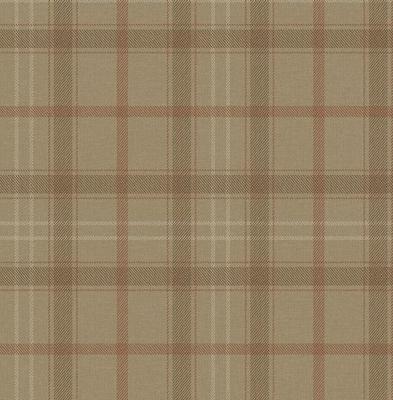 Dutch Wallcoverings Sauvage Ruit - Beige/Rood