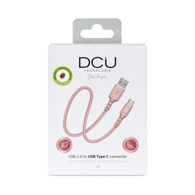 Kabel USB A naar USB-C DCU Roze 1 m