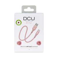 Kabel USB A naar USB-C DCU Roze 1 m - thumbnail