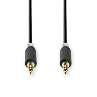 Stereo audiokabel | 3,5 mm male - 3,5 mm male | 5,0 m | Antraciet - thumbnail