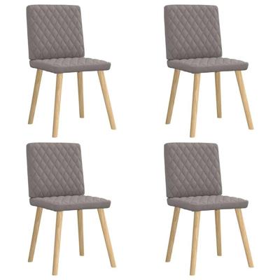 Eetkamerstoelen 4 st draaibaar stof taupe