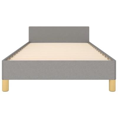 Bedframe met hoofdbord stof lichtgrijs 80x200 cm Bedframe met hoofdbord stof lichtgrijs 80x200 cm