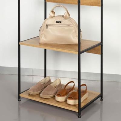 Jassenrek met schap Max Home Staal Melamine spaanderplaat Minimalist 60 x 175 x 40 cm