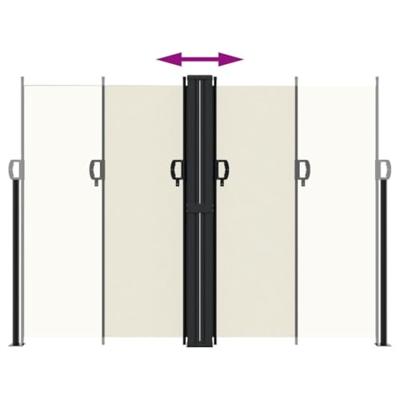 VidaXL Tuinscherm uittrekbaar 180x600 cm crèmekleurig