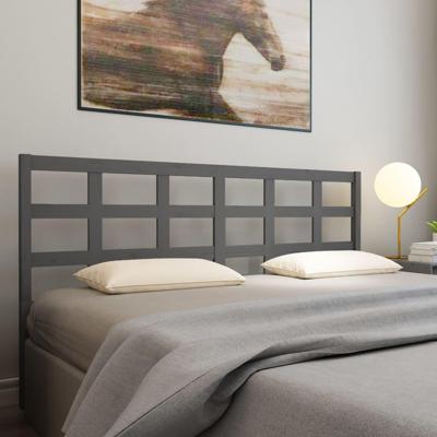 Hoofdbord 205,5x4x100 cm massief grenenhout grijs