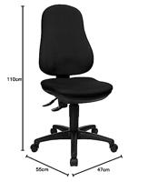 Topstar bureaustoel Point 70, zwart - thumbnail