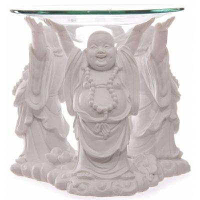 Olieverdamper Lachende Boeddha Wit (12 cm)
