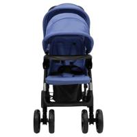 Tweeling kinderwagen tandem staal marineblauw - thumbnail