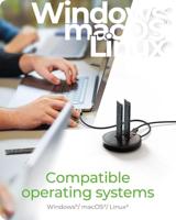 ICY BOX ib-dk7401-cu31 17-in-1 dockingstation (zwart) - thumbnail