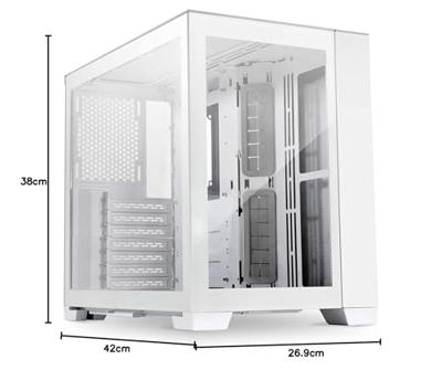 Lian Li O11 Dynamic Mini Snow Edition Midi-tower Gaming-behuizing, Behuizing Wit Zijvenster