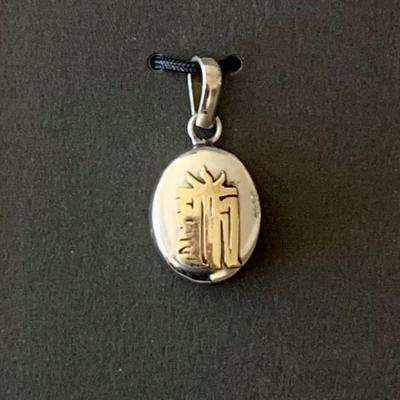 Tibetaans Medaillon Hanger Kalachakra (2 x 1,5 cm)