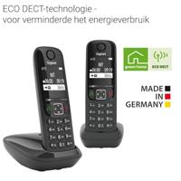 Gigaset AS690R Telefoons 2 Stuks Zwart - thumbnail