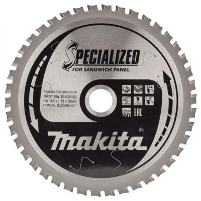 Makita Accessoires B-63133 | Cirkelzaagblad Sandwichpaneel | Specialized | 165x20x1,75 42T 0G - B-63133 Makita Accessoires B-63133 | Cirkelzaagblad Sandwichpaneel | Specialized | 165x20x1,75 42T 0G - B-63133