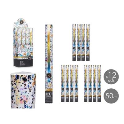 Confettikanon Multicolour Papier Karton Plastic 5 x 49 x 5 cm (12 Stuks) Confettikanon Multicolour Papier Karton Plastic 5 x 49 x 5 cm (12 Stuks)