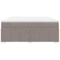 Boxspring met matras stof taupe 200x200 cm - thumbnail