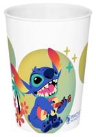 Serviesset - FUN HOUSE - STITCH AND ANGEL - Glas, bord Ø22 cm en Ø16 cm, bestek, waterfles en snackdoosje - thumbnail