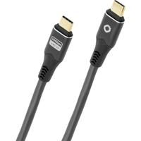 Oehlbach D1C9370 USB-C-kabel USB-C stekker 3 m Antraciet Afscherming gevlochten, 8K UHD - thumbnail