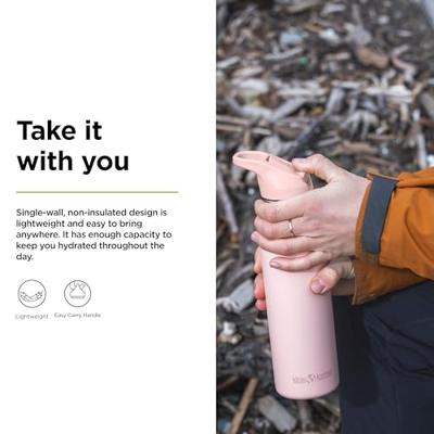 Klean Kanteen Drinkfles - classic narrow - sportdop met flip - peach parfait - 532 ml