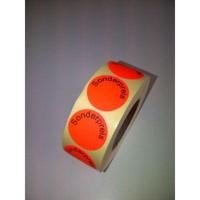 Etiket 30 mm fluor rood SONDERPREIS - thumbnail