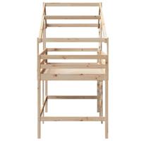 Halfhoogslaper met ladder en bedhuis grenenhout 90x200 cm - thumbnail